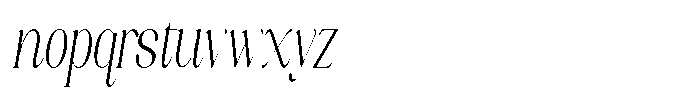 Axerifa Light Condensed Italic Font LOWERCASE