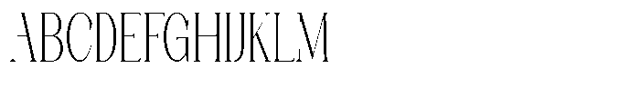 Axerifa Light Condensed Font UPPERCASE