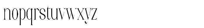 Axerifa Light Condensed Font LOWERCASE