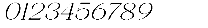 Axerifa Light Expanded Italic Font OTHER CHARS