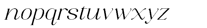 Axerifa Light Expanded Italic Font LOWERCASE