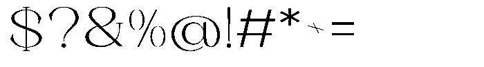 Axerifa Light Expanded Font OTHER CHARS