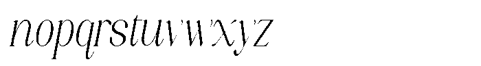 Axerifa Light Semi Condensed Italic Font LOWERCASE