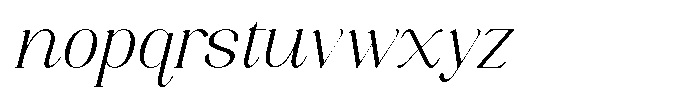 Axerifa Light Semi Expanded Italic Font LOWERCASE