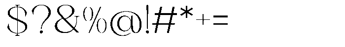 Axerifa Light Semi Expanded Font OTHER CHARS