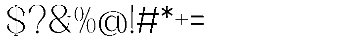 Axerifa Light Font OTHER CHARS