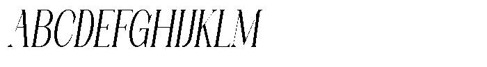 Axerifa Medium Condensed Italic Font UPPERCASE