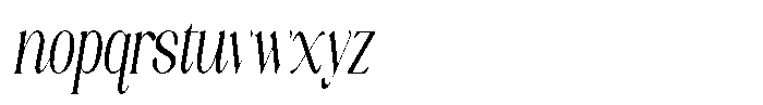 Axerifa Medium Condensed Italic Font LOWERCASE