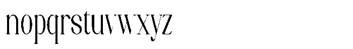 Axerifa Medium Condensed Font LOWERCASE