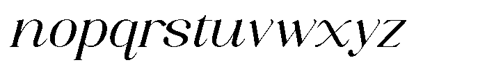 Axerifa Medium Expanded Italic Font LOWERCASE