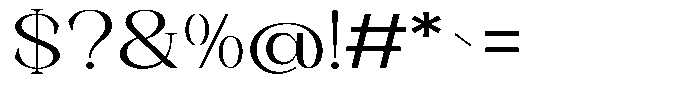 Axerifa Medium Expanded Font OTHER CHARS