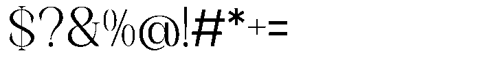 Axerifa Medium Font OTHER CHARS
