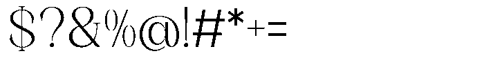 Axerifa Regular Font OTHER CHARS