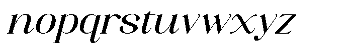 Axerifa Semi Bold Expanded Italic Font LOWERCASE