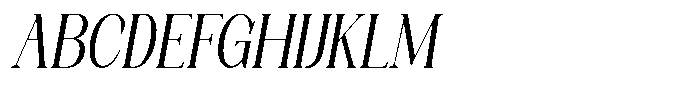Axerifa Semi Bold Semi Condensed Italic Font UPPERCASE