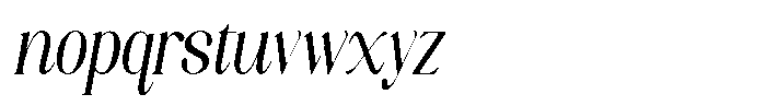 Axerifa Semi Bold Semi Condensed Italic Font LOWERCASE