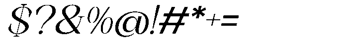 Axerifa Semi Bold Semi Expanded Italic Font OTHER CHARS