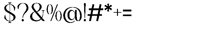 Axerifa Semi Bold Font OTHER CHARS
