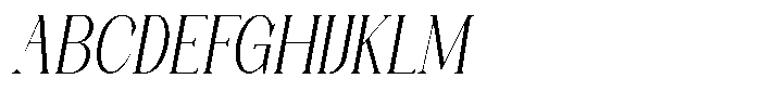 Axerifa Semi Condensed Italic Font UPPERCASE