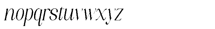 Axerifa Semi Condensed Italic Font LOWERCASE