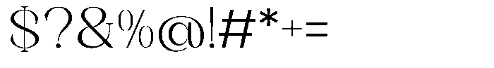 Axerifa Semi Expanded Font OTHER CHARS