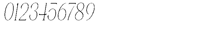 Axerifa Thin Condensed Italic Font OTHER CHARS