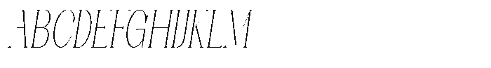 Axerifa Thin Condensed Italic Font UPPERCASE