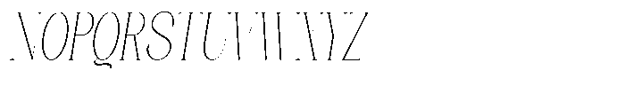 Axerifa Thin Condensed Italic Font UPPERCASE