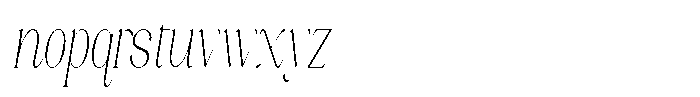 Axerifa Thin Condensed Italic Font LOWERCASE