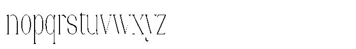 Axerifa Thin Condensed Font LOWERCASE