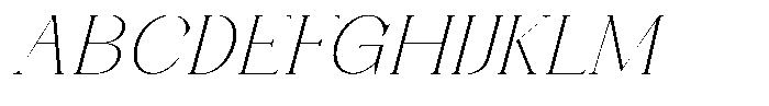 Axerifa Thin Expanded Italic Font UPPERCASE