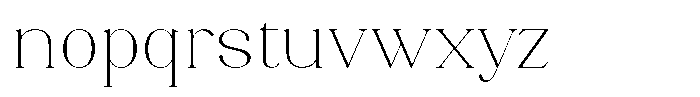 Axerifa Thin Expanded Font LOWERCASE