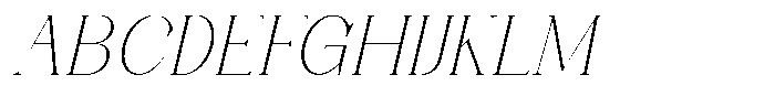 Axerifa Thin Semi Expanded Italic Font UPPERCASE