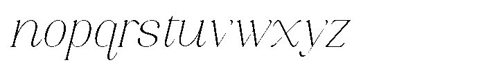Axerifa Thin Semi Expanded Italic Font LOWERCASE