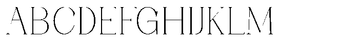 Axerifa Thin Semi Expanded Font UPPERCASE
