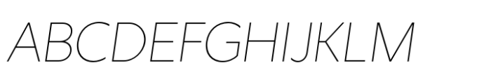 Aximo Thin Italic Font UPPERCASE