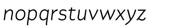 Axios Pro Light Italic Font LOWERCASE
