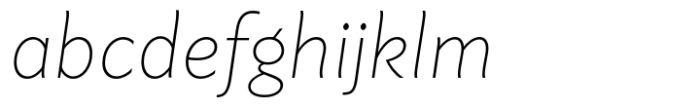 Axios Pro Thin Italic Font LOWERCASE