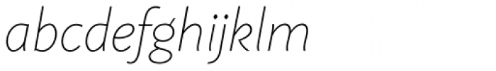 Axios Thin Italic Font LOWERCASE
