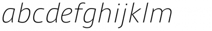 Axis Latin Pro Extra Light It Font LOWERCASE