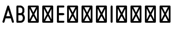 Axo NarrowRegular Font UPPERCASE