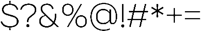 Ayr Neutral Thin otf (100) Font OTHER CHARS