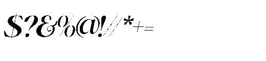 Aydoria Oblique Font OTHER CHARS