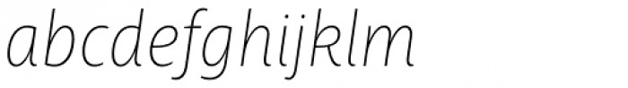 Ayita Pro Thin Italic Font LOWERCASE