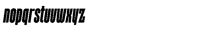 Ayr Gothedge Bold Italic Font LOWERCASE
