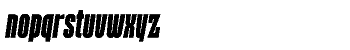 Ayr Gothedge Extra Bold Italic Font LOWERCASE