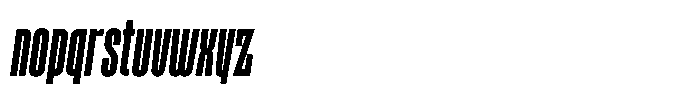 Ayr Gothedge Semi Bold Italic Font LOWERCASE