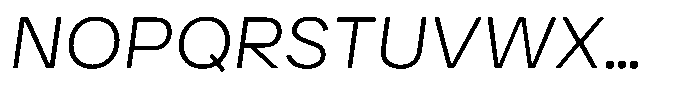 Ayr Neutral Extra Light Italic Font UPPERCASE