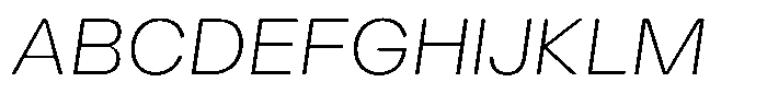 Ayr Neutral Thin Italic Font UPPERCASE
