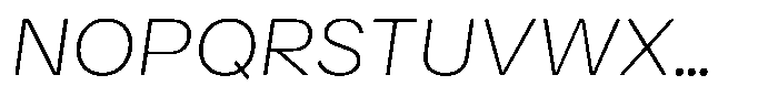 Ayr Neutral Thin Italic Font UPPERCASE